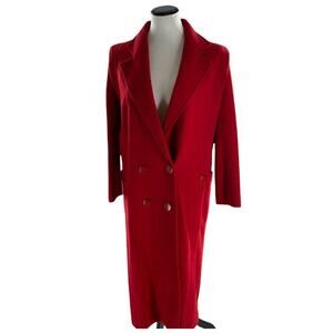 Andrea Marin Avant Garde Wool Fully Lined Made In USA Red Coat Size Medium